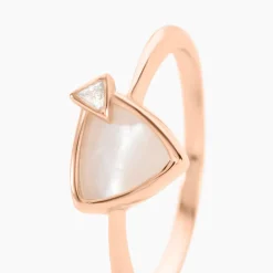 Bague La Muse Argent Rose Nacre Oxyde De Zirconium