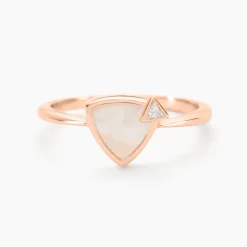Bague La Muse Argent Rose Nacre Oxyde De Zirconium