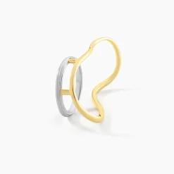 Bague Lara Argent Bicolore