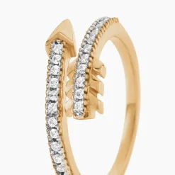 Bague Lidye Plaqué Or Jaune Oxyde De Zirconium