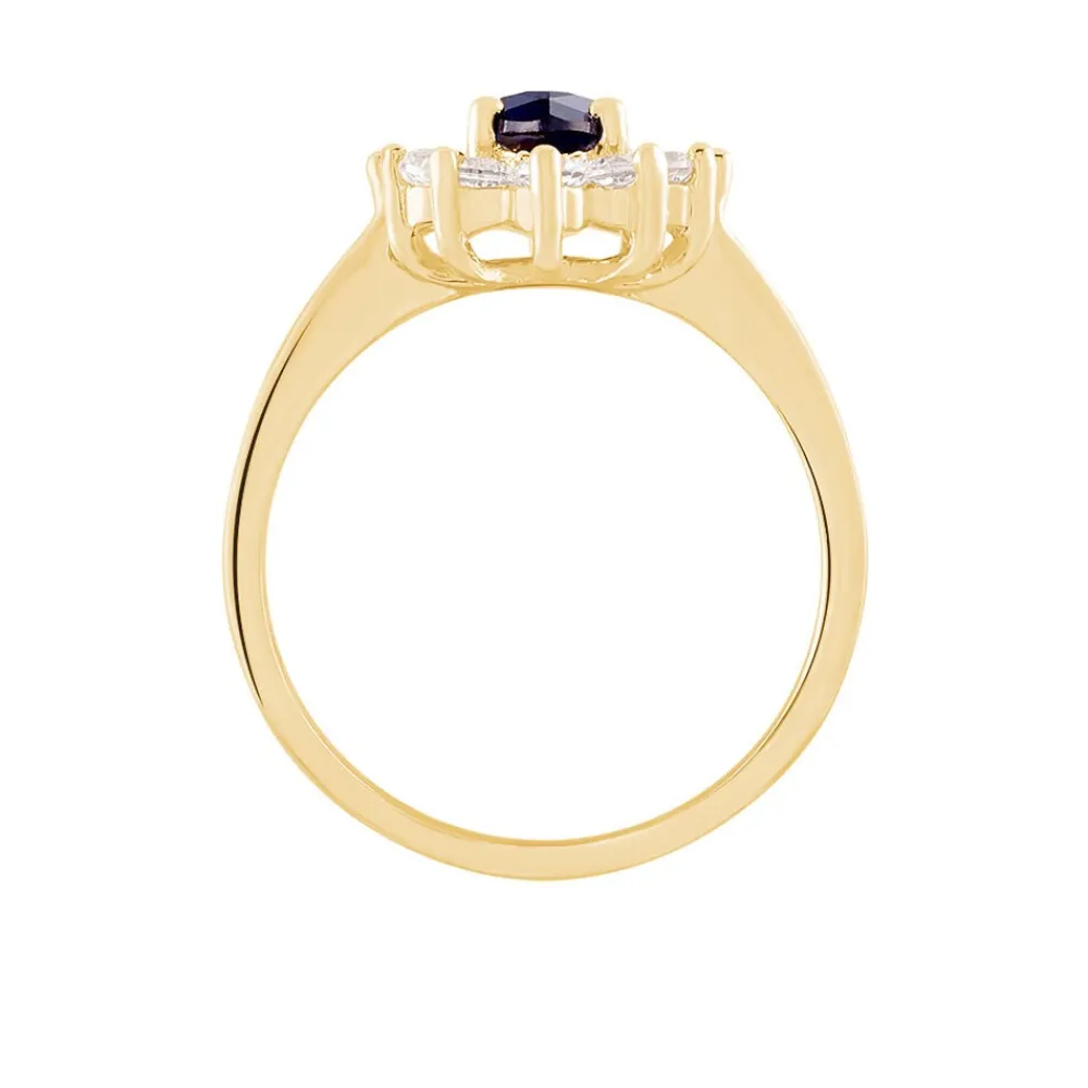 Marc Orian Bagues De Promesse|Bagues > Bague Lisea Plaqué Or Jaune Verre Et Oxyde De Zirconium