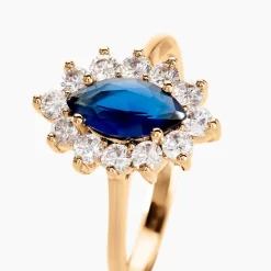 Marc Orian Bagues De Promesse|Bagues > Bague Lisea Plaqué Or Jaune Verre Et Oxyde De Zirconium