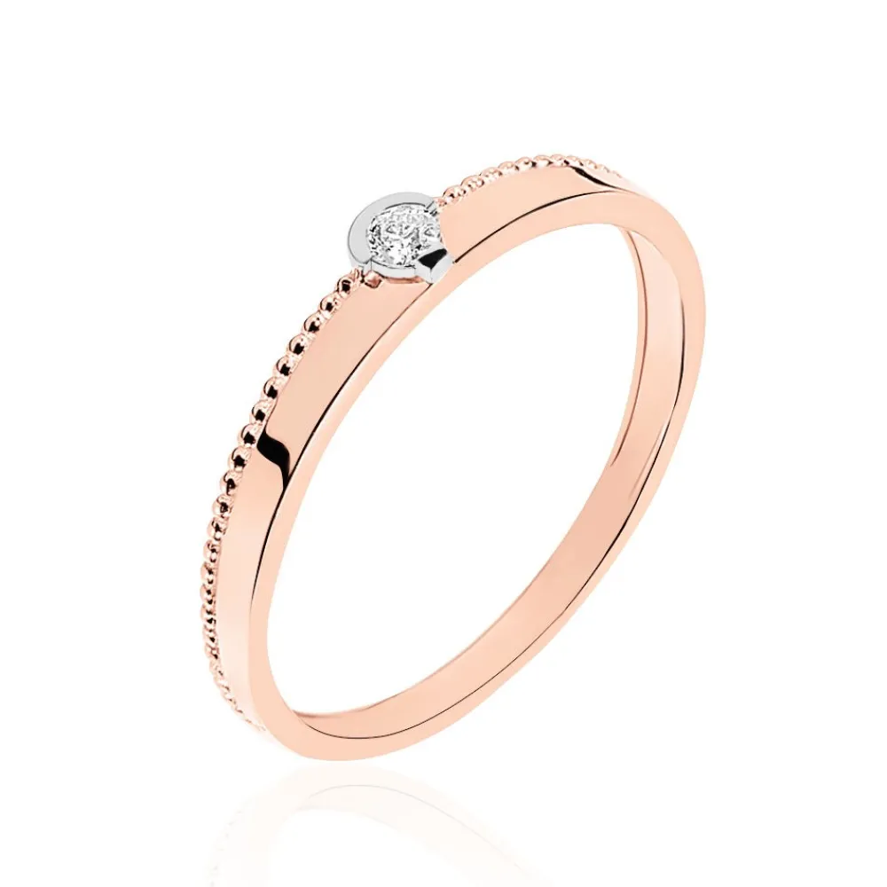 Marc Orian Anniversaire De Mariage|Bagues De Fiançailles > Bague Lou Or Rose Diamant