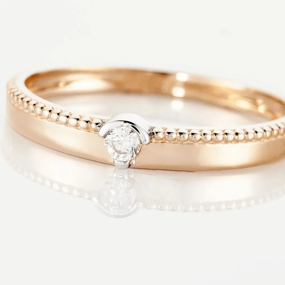 Marc Orian Anniversaire De Mariage|Bagues De Fiançailles > Bague Lou Or Rose Diamant