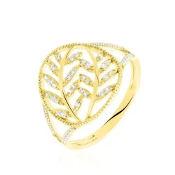 Marc Orian Bijoux Zirconium|Bagues > Bague Lucianise Or Jaune Oxyde De Zirconium