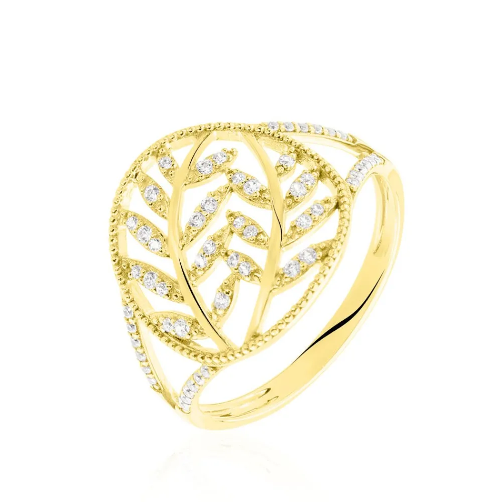 Marc Orian Bijoux Zirconium|Bagues > Bague Lucianise Or Jaune Oxyde De Zirconium