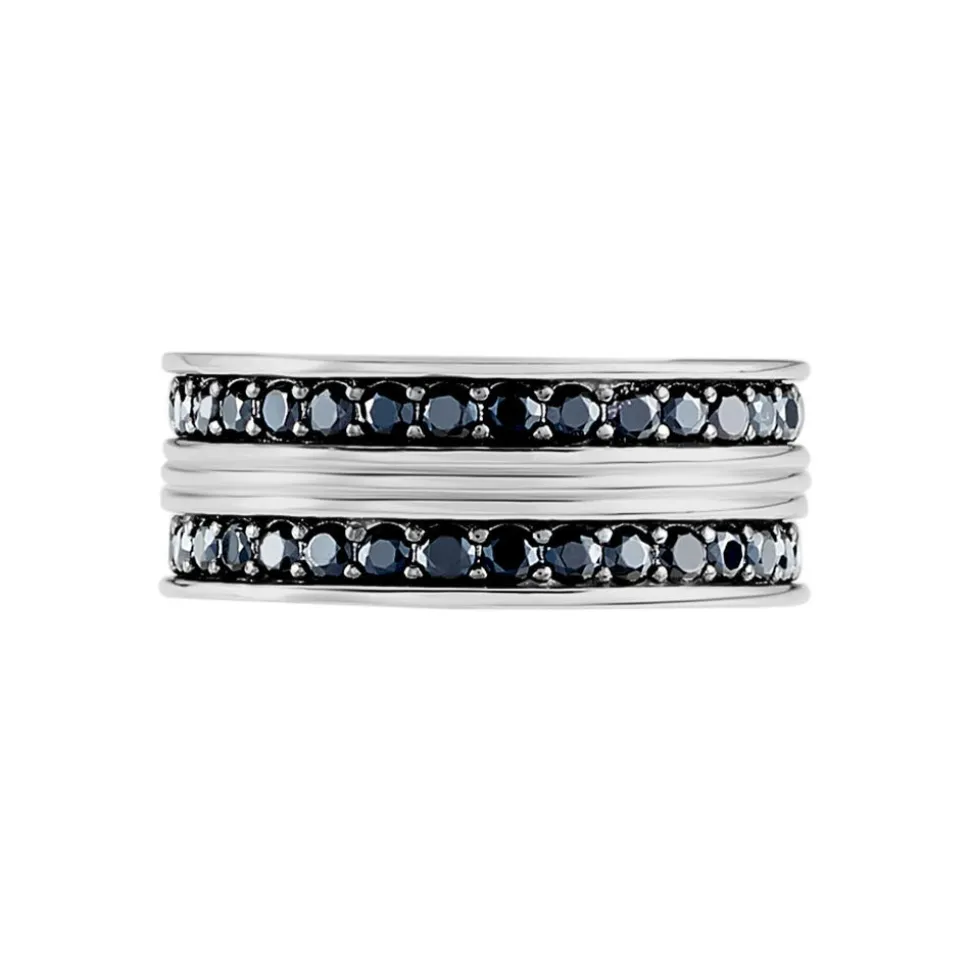 Bague Lucio Argent Blanc Oxyde