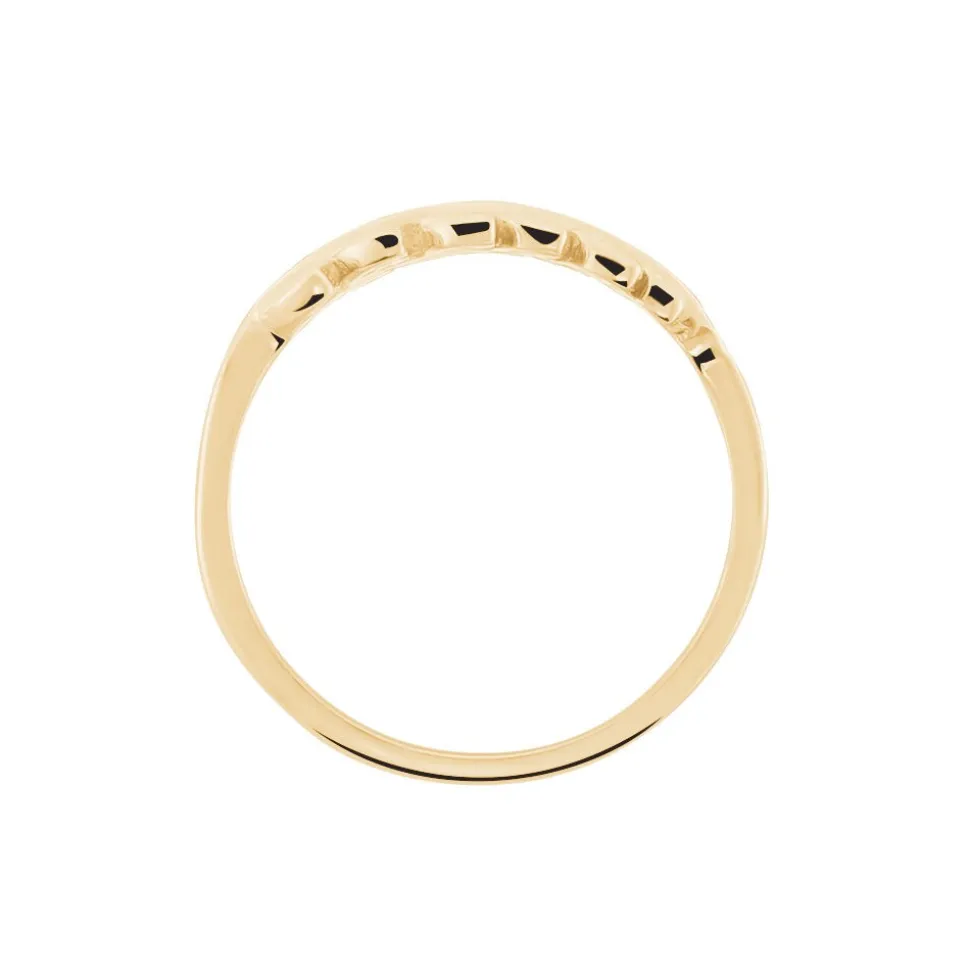 Bague Luz Plaque Or Jaune Oxyde De Zirconium