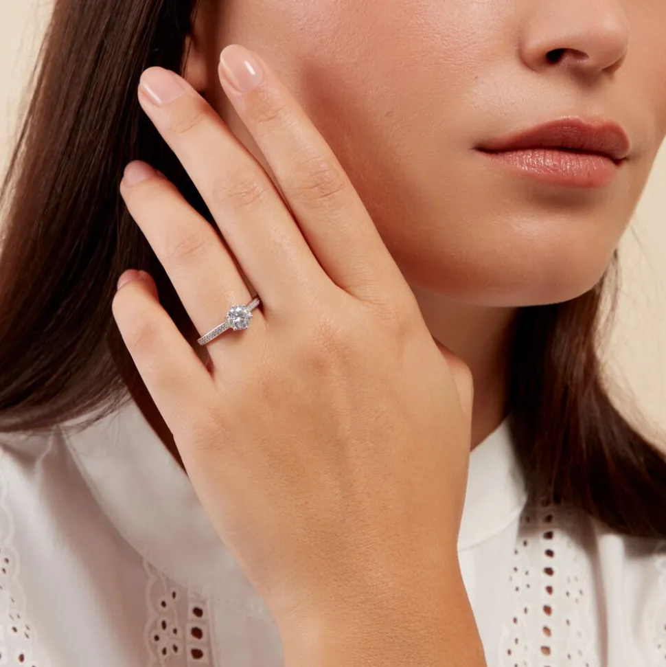 Bague Lydia Argent Blanc Oxyde De Zirconium