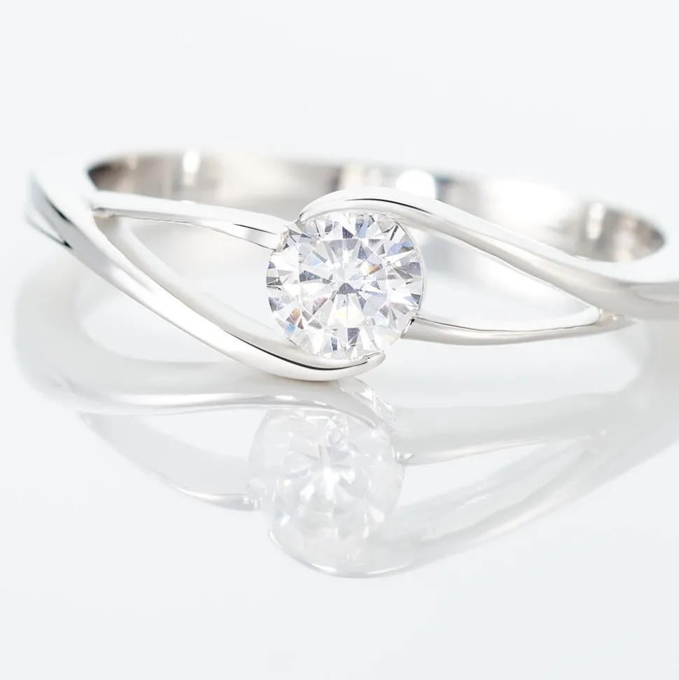 Bague Lysie Argent Blanc Oxyde De Zirconium