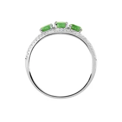 Marc Orian Bijoux Émeraude|Anniversaire De Mariage > Bague Madeline Or Blanc Emeraude Diamant