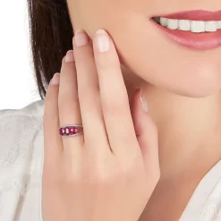 Marc Orian Bagues Rubis|Anniversaire De Mariage > Bague Madeline Or Blanc Rubis Diamant