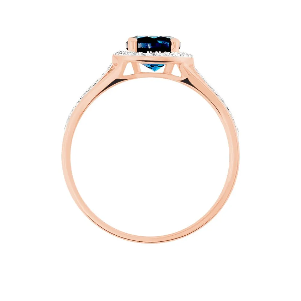 Marc Orian Bagues|Bagues Or Rose > Bague Maeva Or Rose Topaze Et Oxyde De Zirconium
