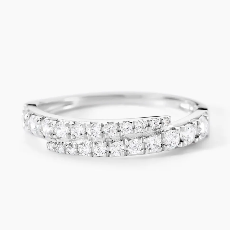 Bague Magdolna Or Blanc Oxyde De Zirconium
