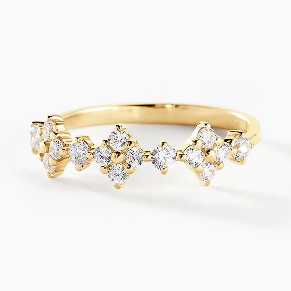 Bague Majestueuse Or Jaune Oxyde De Zirconium