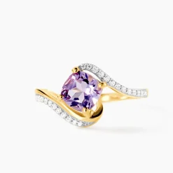 Marc Orian Anniversaire De Mariage|Bagues > Bague Maria-serena Or Jaune Amethyste Et Oxyde De Zirconium