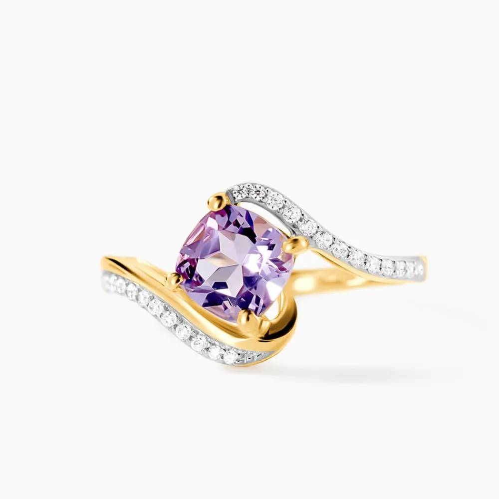 Marc Orian Anniversaire De Mariage|Bagues > Bague Maria-serena Or Jaune Amethyste Et Oxyde De Zirconium