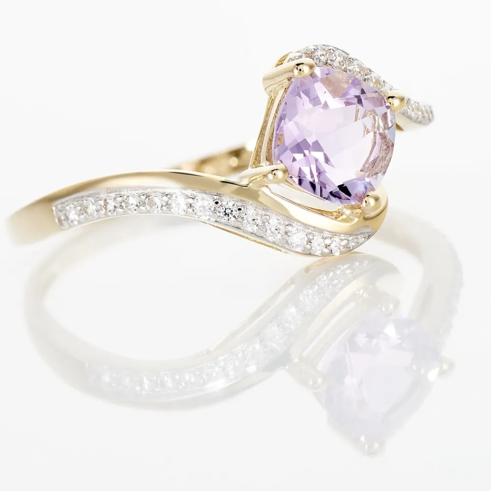 Marc Orian Anniversaire De Mariage|Bagues > Bague Maria-serena Or Jaune Amethyste Et Oxyde De Zirconium