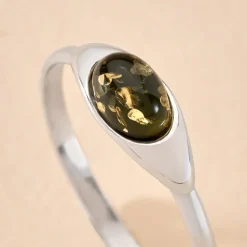Bague Marquita Argent Blanc Ambre