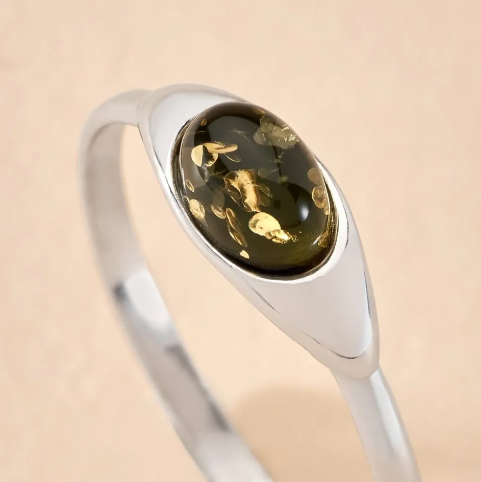 Bague Marquita Argent Blanc Ambre