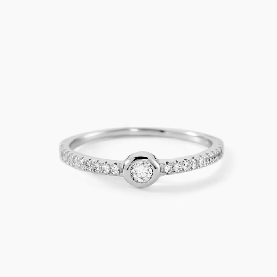 Bague Maryne Argent Blanc Oxyde De Zirconium