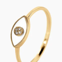 Marc Orian Bagues De Promesse|Bagues > Bague Matiasma Or Jaune Nacre Diamant or jaune nacre blanc