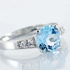Marc Orian Anniversaire De Mariage|Bagues > Bague Maysara Or Blanc Topaze Et Oxyde De Zirconium