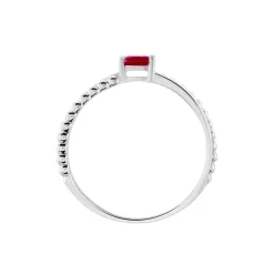 Bague Meri Or Blanc Rubis