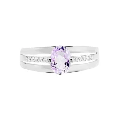 Marc Orian Anniversaire De Mariage|Bagues > Bague Milna Or Blanc Amethyste Et Oxyde De Zirconium