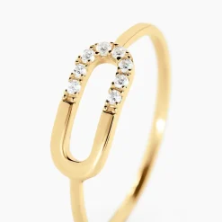 Marc Orian Bijoux Zirconium|Bagues > Bague Minimalist Chic Or Jaune Oxyde De Zirconium