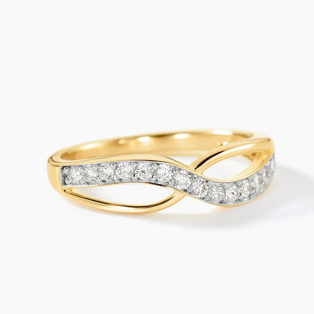 Marc Orian Bijoux Zirconium|Bagues > Bague Mounira Or Jaune Oxyde De Zirconium