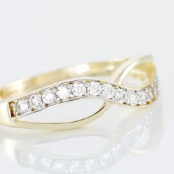 Marc Orian Bijoux Zirconium|Bagues > Bague Mounira Or Jaune Oxyde De Zirconium
