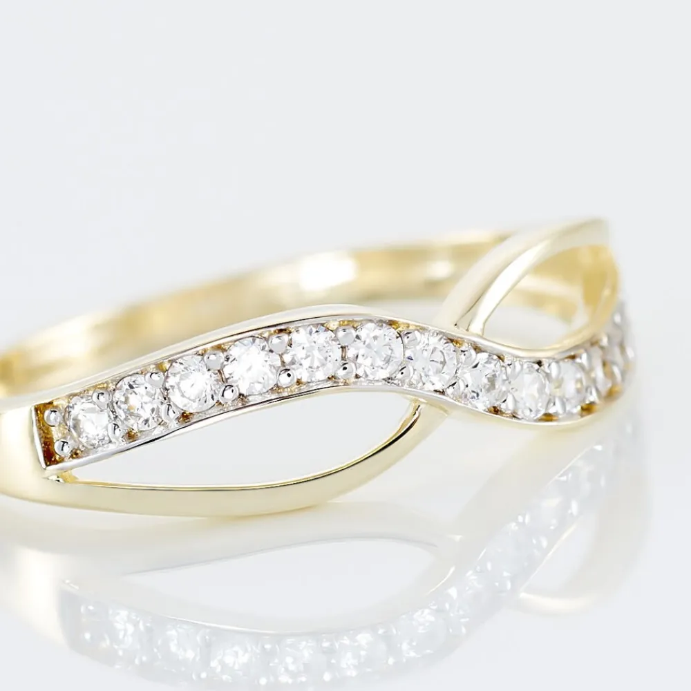 Marc Orian Bijoux Zirconium|Bagues > Bague Mounira Or Jaune Oxyde De Zirconium