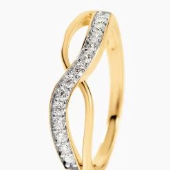 Marc Orian Bijoux Zirconium|Bagues > Bague Mounira Or Jaune Oxyde De Zirconium