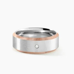 JOURDAN Bagues Homme|Bagues > Bague Métal Acier Diamant Synthétique