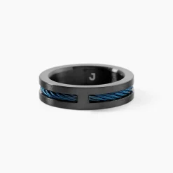 Bague Métal Acier Noir