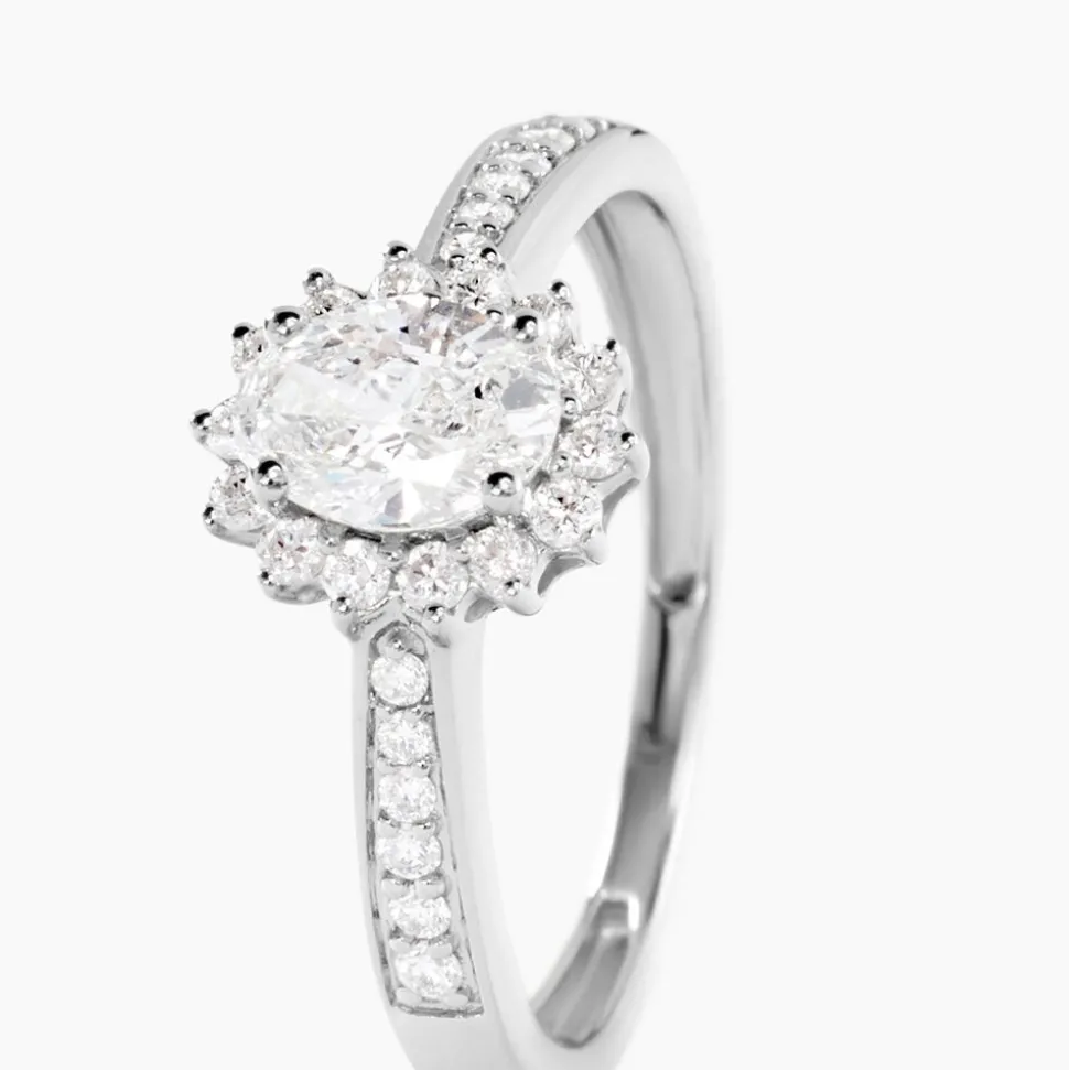Bague Myles Platine Blanc Diamant Synthétique