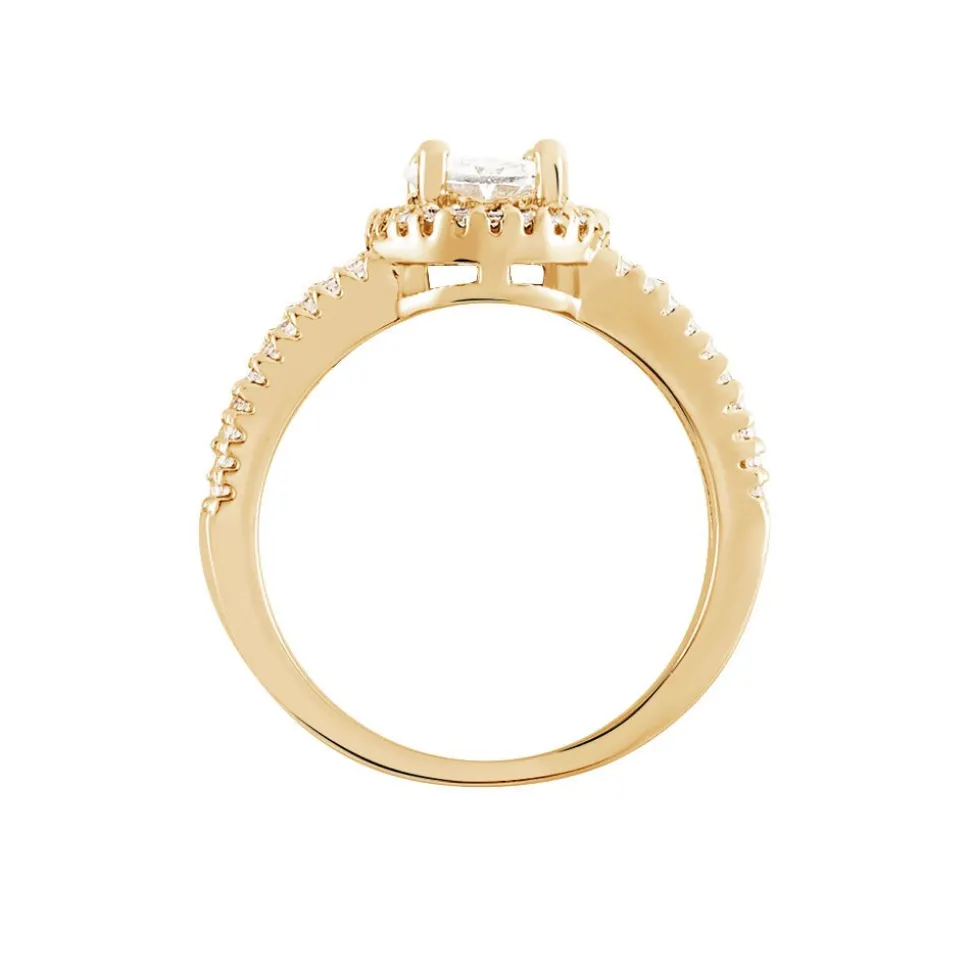 Bague Myriama Plaqué Or Jaune Oxyde De Zirconium