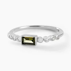 Marc Orian Bagues De Promesse|Bijoux Zirconium > Bague Mystic Shine Argent Blanc Oxyde De Zirconium argent blanc oxyde vert