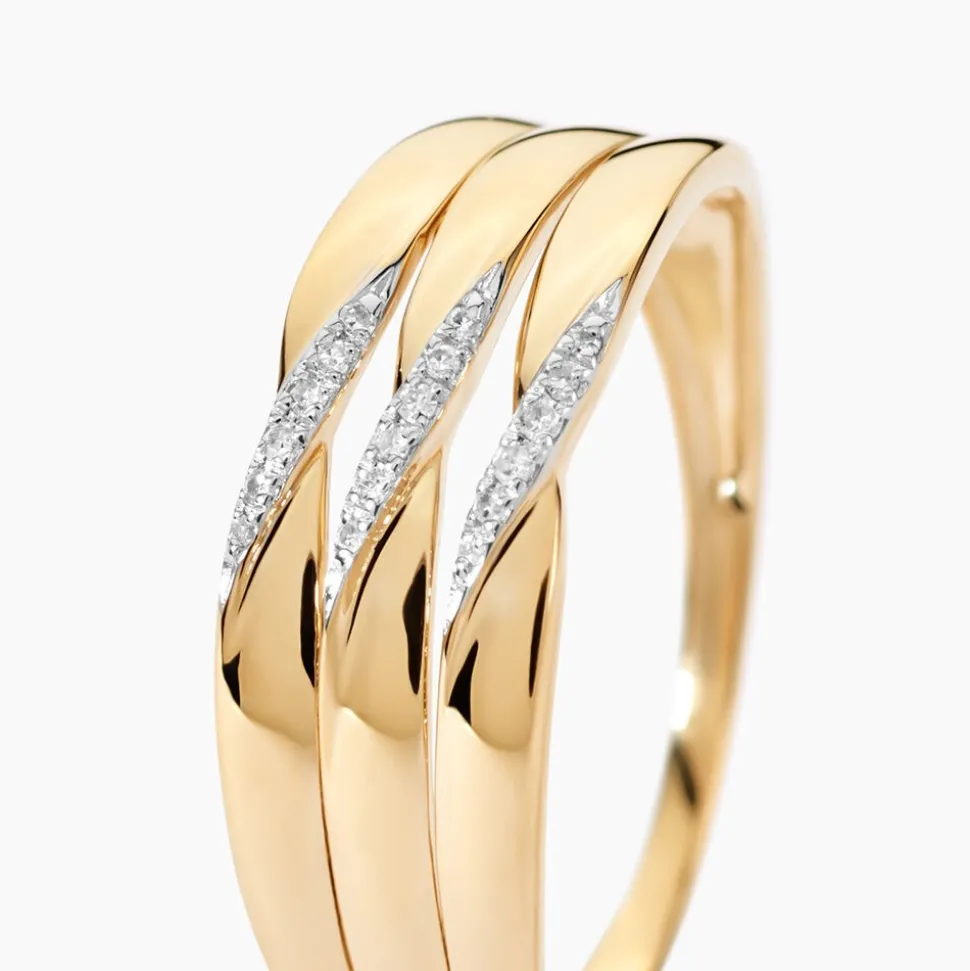 Bague Nesibe Or Jaune Diamant