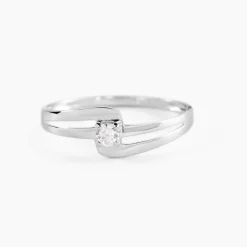 Marc Orian Bagues De Promesse|Bijoux Zirconium > Bague Nesryne Or Blanc Oxyde De Zirconium
