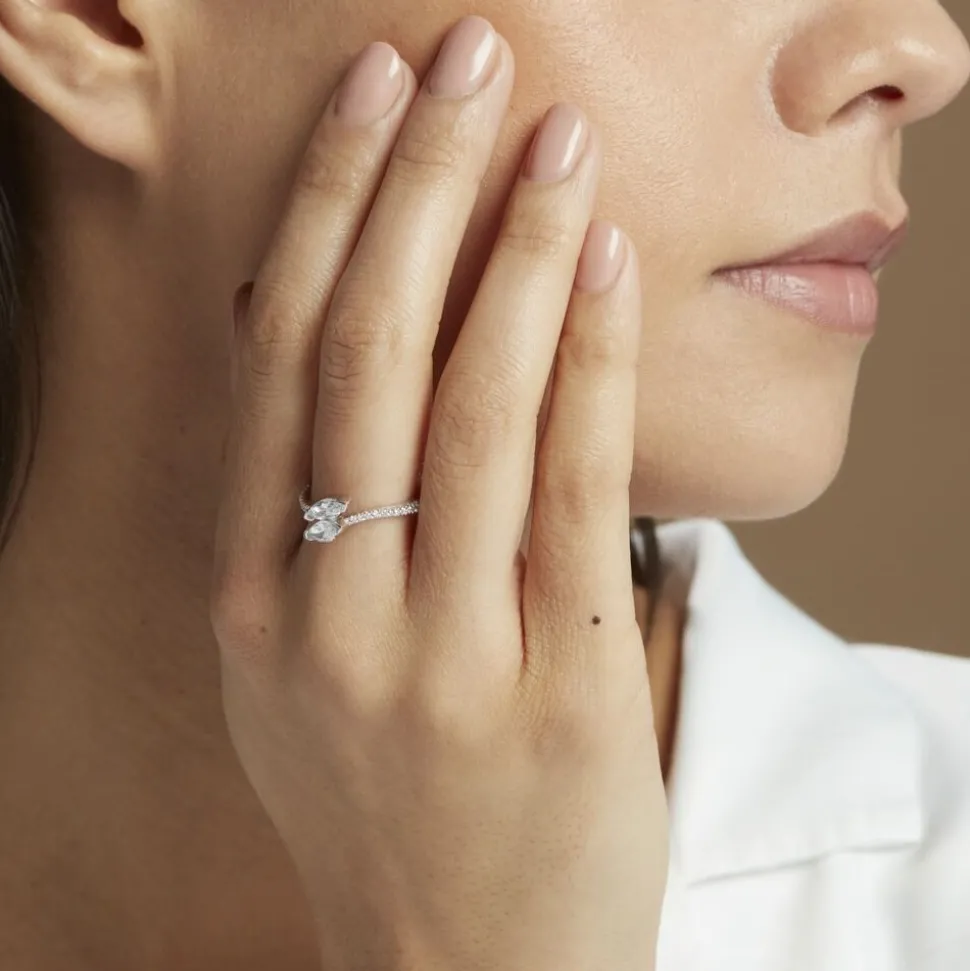 Bague Nevarte Argent Blanc Oxyde De Zirconium