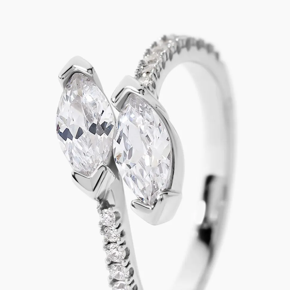 Bague Nevarte Argent Blanc Oxyde De Zirconium