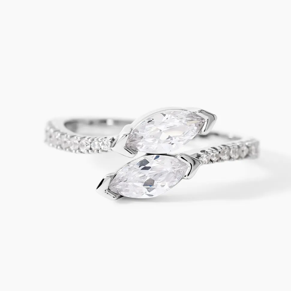 Bague Nevarte Argent Blanc Oxyde De Zirconium