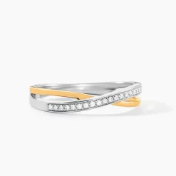 Bague Nivine Or Jaune Argent Blanc Oxyde De Zirconium