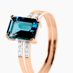 Marc Orian Anniversaire De Mariage|Bagues > Bague Noee Or Rose Topaze Et Oxyde De Zirconium