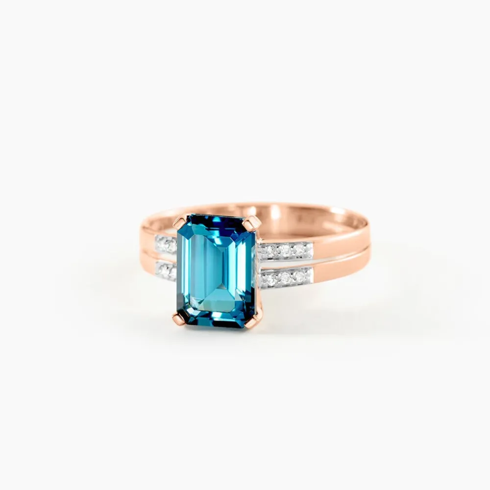 Marc Orian Anniversaire De Mariage|Bagues > Bague Noee Or Rose Topaze Et Oxyde De Zirconium