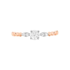 Bague Norhen Or Rose Oxyde De Zirconium