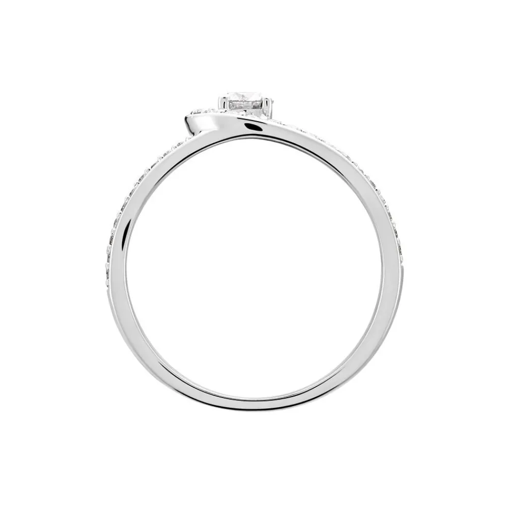 Marc Orian Bagues|Bagues Fiançailles > Bague Or Blanc Alease Diamants Synthétiques