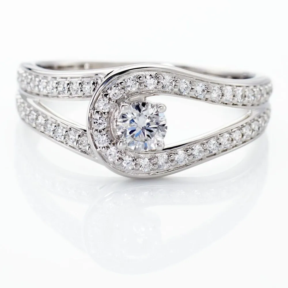 Marc Orian Bagues|Bagues Fiançailles > Bague Or Blanc Alease Diamants Synthétiques